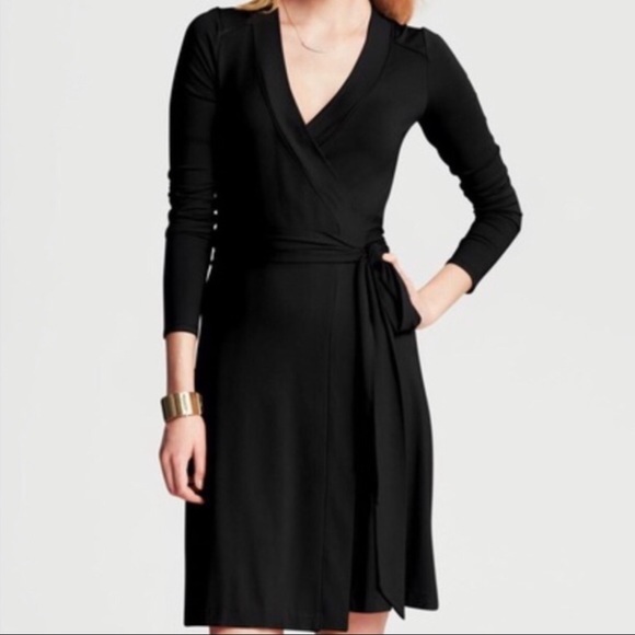 Banana Republic Dresses & Skirts - BR - Black Gemma Wrap Dress